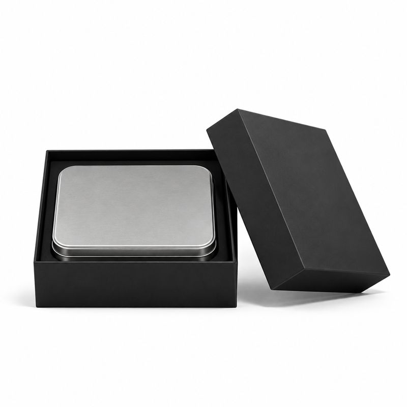 Saltline tins in their box